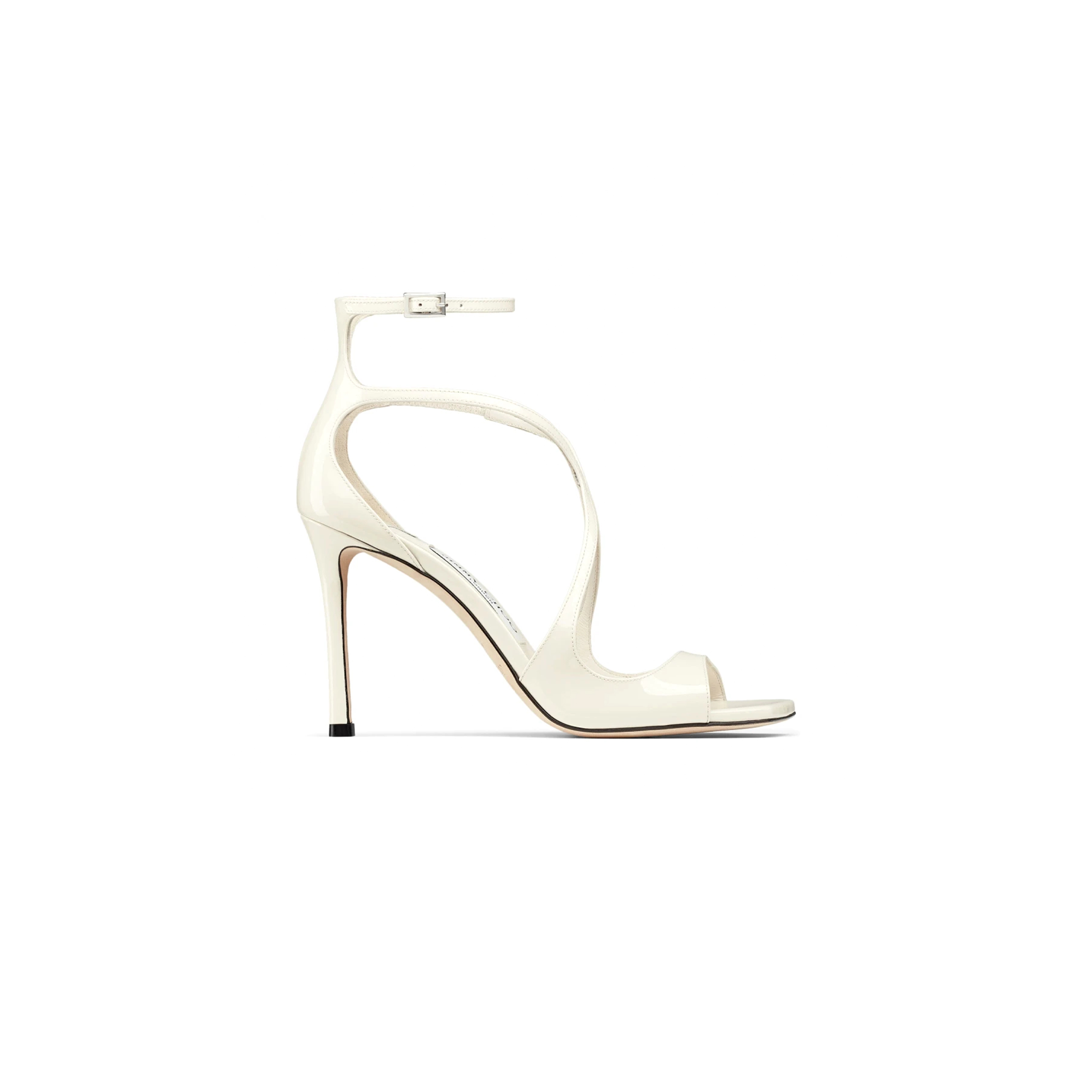 Ji*y Ch* azia 95 latte patent leather sandals azia95pat